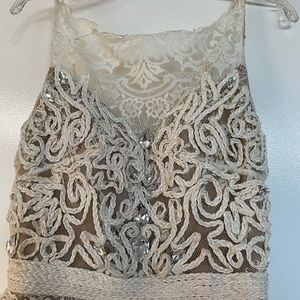 Sherri hill size 0 white pageant dress